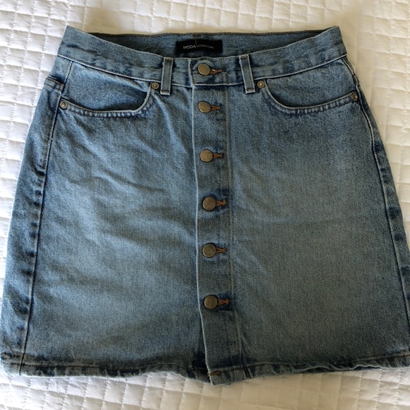 Button-up Denim Skirt - Picture 1 of 1
